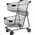 Modern Shopping Trolley Twin Basket Shopping Trolley Supplier